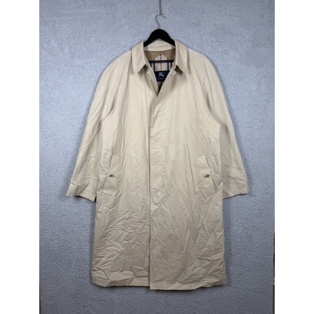 Vintage‎ Burberry Nova Check London Single Breasted Trench Coat Size 42 R